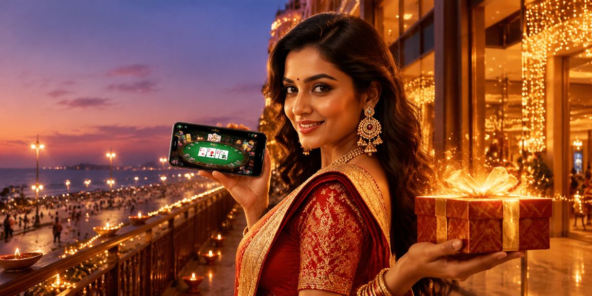 Player enjoying online slots casino gaming in Chennai during Diwali