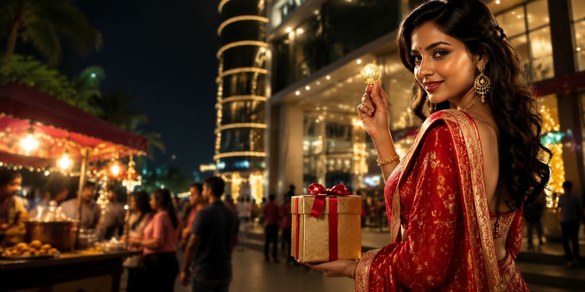 Indian lady enjoying cricket betting online